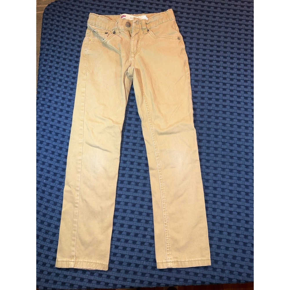Little Boys Levi's 511 Tan Khaki Pants Size 8 Reg 24 Waist x 25 Length